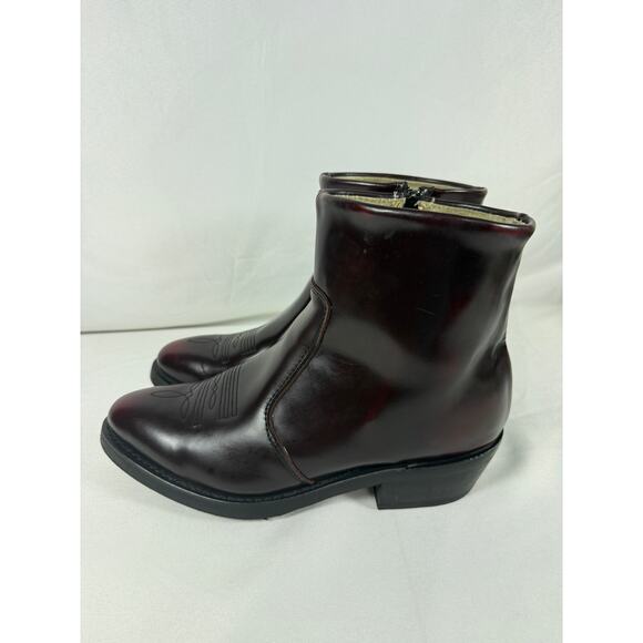 Durango Leather Western Ankle Boots Men’s Size 9 EE Brown Zip main image 7